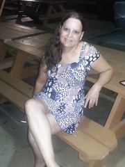 On behind the bar on the back deck doing some public flashing for my hubby