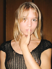 Amazing blonde Lena shows us her beautiful and slim body