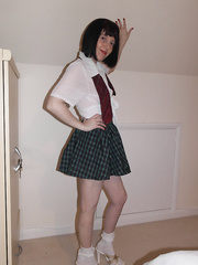 Dressed in my Slutty school uniform ready for some fun