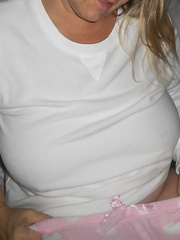 Wifes Hot No Bra Thermal Tits And Nipples Need To Be Sucked