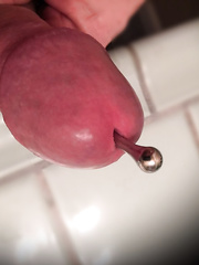 Cock plugged to keep me from blowing my load