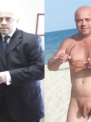 EXPOSED NAKED ON PUBLIC BEACH FOR ALL TO SEE