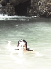 Amateur dumb slut Katty from Peru bathing