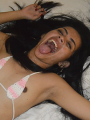 Nice Asian girlfriend, 21 year old, almost flat-chested but good