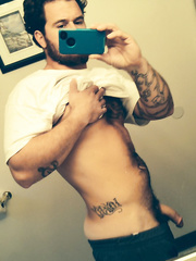 Selfie male amateur pictures shot in the mirror
