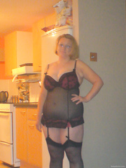 mature teasing wife in sexy lingerie posing for pics