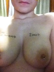 Exposing my pierced nipples and bare breasts