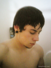 Taking a shower soaping myself up