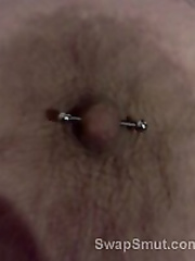 bbw wife big tits with pierced nipple