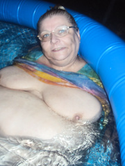 OUT SIDE IN THE POOL