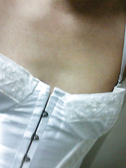 Wearing Newly Bought White Corset