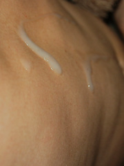 cum splashed across my belly