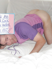 Hairy male pussy posing for all guys with a camera