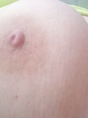 Letting my soft tits out of my yellow shirt bbw nipples