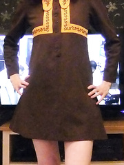 Trying out an old 60's dress my boyfriend found for me