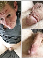 Cody Evans small cut cock exposed full ereection underwear bulge