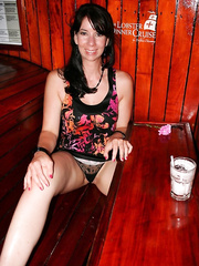 Exhibitionist wife likes to flash some in nature's garb flesh in public places