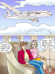 Tempted Amanda strapon-ding-dong Adventure on a Plane ding-dong(en)