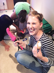 German Blondy Bea likes her pink Sex Toy