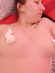 No Thing is more excellent than licking whipped sex cream of a hawt ladies titties and wet crack