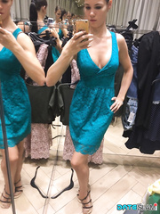 Dilettante model Lovenia Lux takes dressed and topless selfies