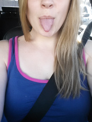 Non-Professional model Danielle Ftv takes non in nature's garb selfies in a diversity of outfits