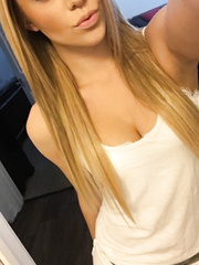 Non-Professional model Kali Rose takes selfies in various underware items