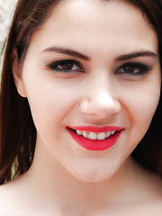 European solo hotty Valentina Nappi freeing large gazoo from yoga panties