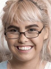 Nerdy legal age teenager cutie Candy Wallace exposes her unshaven body for the 1st time