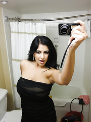 Non-Professional girlfriends Evilyn and Kimber stripping undressed to expose love melons