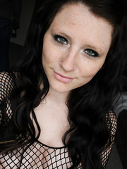 Freckle faced teenager Freckles eighteen taking selfies in watch thru mesh suit