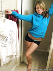 Who wouldn't wish a breasty honey like Kadence who disrobes for her ?