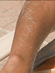 Non-Professional solo angel Lori Anderson has the longest arm hair ever seen on a woman