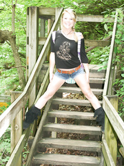 Hot golden-haired non-professional Madden & ally shed their shorts for half nude adventure