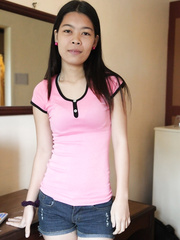 Oriental chick sucks on a john tron in advance of this chab permeates and creampies her