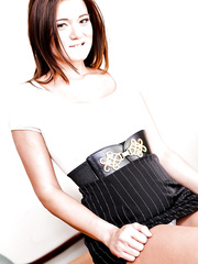 mother I'd like to fuck Cece Stone in taut petticoat undressing to pose in sexy underclothing in office