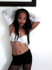 Oriental slut Miray got her shaggy wet crack filled with recent spunk