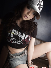 Japanese legal age teenager Yuu Haruka blows mind with appetizing large natural boobies