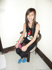 Thai teenager sells her bald love tunnel to a visiting sex tourist