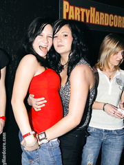 Concupiscent party beauties peel at the club for hawt mouthful whilst stripper engulfing