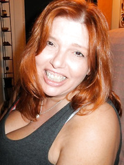 Slutty busty wife posing showing off her mature body