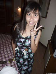 Slender Thai female finishes off a day at work by giving a cook jerking