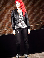 Oriental fetish model baring miniature boobs and tattoos in advance of widening cunt