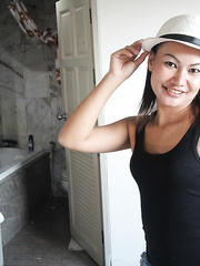 Thai angel with a unshaved bawdy cleft and tattoos copulates a traveling sex tourist