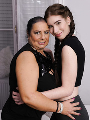 Plump housewife with biggest whoppers dominates gorgeous lesbo legal age teenager