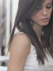 Masturbating legal age teenager Caprice toying her lewd kitty with a sextoy and licking it