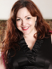 Aged big beautiful woman redhead Ember Rayne models in the undressed for the 1st time