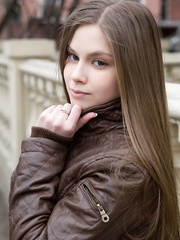 Hawt slender legal age teenager with miniature love bubbles Kristel widens her hairy pink wet crack