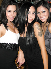 Lalin Girl honey Ella Milano and her partying gfs deliver a ball sac engulfing BJ