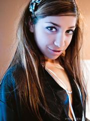 Nice-Looking legal age teenager Carla Cruz rides reverse cowgirl & receives double penetration & cum baths in trio